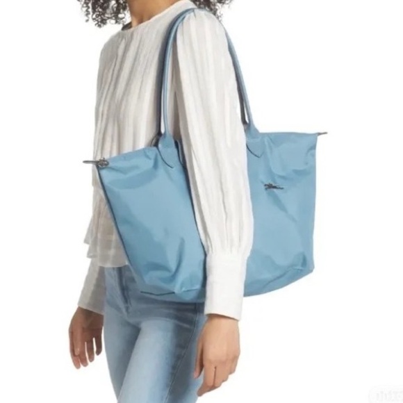 Longchamp Handbags - Longchamp Le Pliage Nylon Shopping Modele Despose Tote Bag in Norway Blue